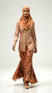 full body, kebaya, hijab, fashion style, walking