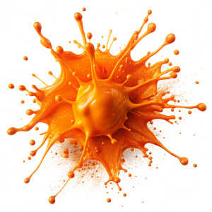 Orange Farbklecks