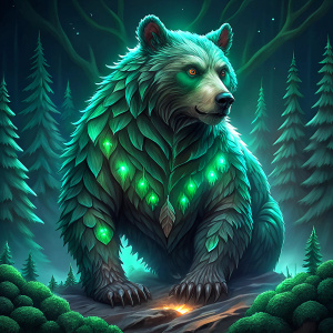 forest bear artifact malachite glow