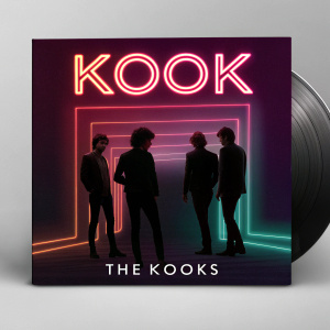 Redesigned album cover for The Kooks' 'Konk'. Dark background with neon elements