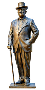 A statue of Hercule Poirot