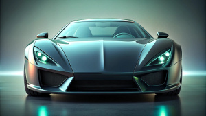 One supercar, new concept, Racing, Rearview, dark style