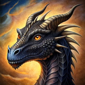 black dragon icon for videogame