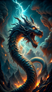 örmungandr (Midgard Serpent):

Mythology: In Norse mythology, Jörmungandr is a colossal serpent that encircles the world, often depicted as a great loop intertwined with the Earth.
Mystery and Terror: Jörmungandr is shrouded in mystery, and its terrifying encounter with the god Thor during Ragnarok, the end-of-the-world event, adds to the creature's enigmatic and fearsome nature.