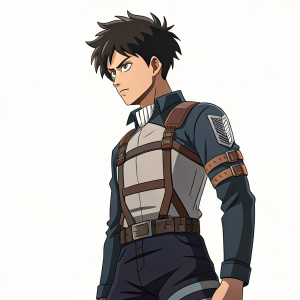 Digital art of a male character from My Hero Academia. Anime-style, dark hair, intense expression. Empty, white space