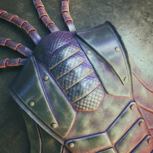 Detailed close-up of a Facehugger from Alien franchise. Crafted with precision, showcasing intricate leathery textures and bumps. Set against a stark black backdrop to highlight the alien's unique design.