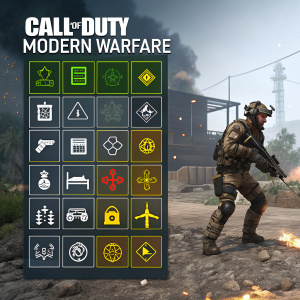 Screenshot of Call of Duty Modern Warfare event. Detailed grid showcasing various gameplay modes.
