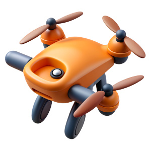 a drone with no background that is fliyng