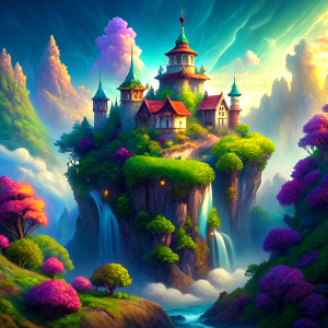 Fairytale
art soft, light paint colors, oil paintings,  landscape similar to vector drawing,
oil painting by 
Valery Barykin