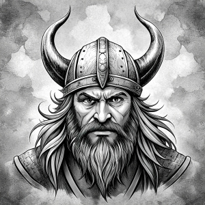 viking walhalla perfect realistic art, high-definition, high-definition grey and black, white background 