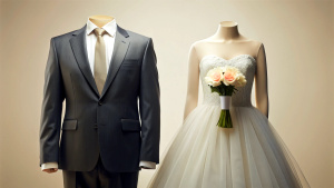 muslim wedding dress for bride and groom