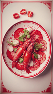 Hazme el fondo del flyer para una cevicheria peruana, donde los bordes de la imagen esten llenos de imagenes relacionadas, minimalista