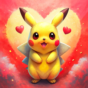 cartoon pikachu valentine 