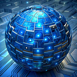 global blue circuit board  background