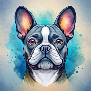 French Bulldog logo design 