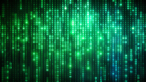 background with green hexadecimal codes, matrix style