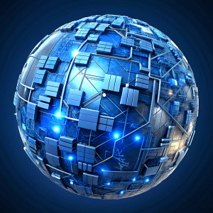 global blue circuit board  background