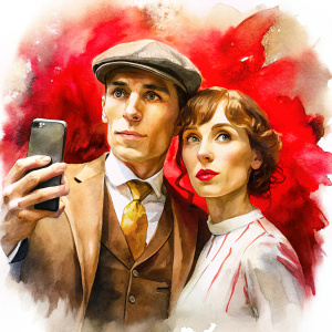  Tommy Shelby. Lizzie Stark takes a selfie , Peaky Blinders