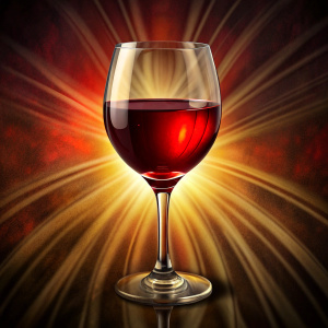 a glass of red wine