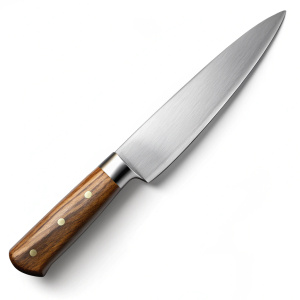 Transparent PNG available
Closeup of kitchen knife,on white background 