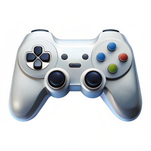 gamepad game controller icon isolated 3d on white background - Recraft