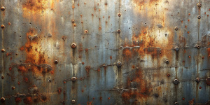 Metal texture background, damaged and scratched metal texture.