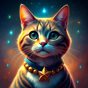 cat with star bracelet