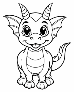 cute little dragon smiling