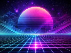 gradient granny purple black blue dark glowing background,  high quality 