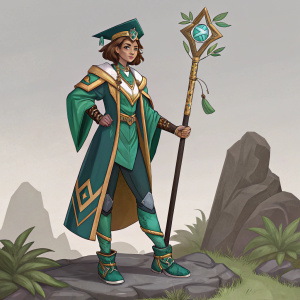 Digital concept art for Taliyah, the champion from League of Legends. Academy Skins series