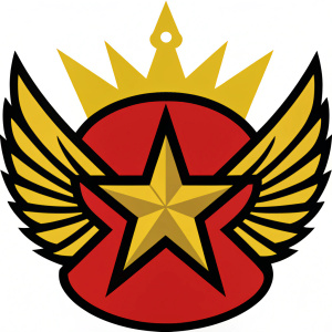 STAR RED, KING'S CROWN, EAGLE WINGS. 2D