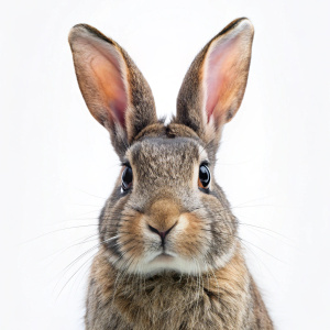 Portrait of a Male Rabbit Isolated On White Background - Recraft