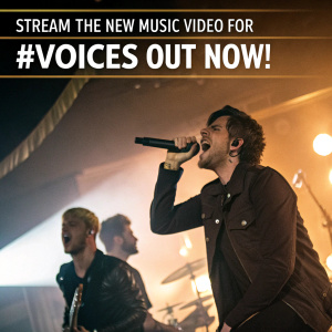 Instagram feed featuring promotional post for Crown the Empire's 'Voices' album music video release