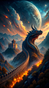 A World Wonder in Size: Stretching over 21,000 km, the Great Wall resembles a dragon's back in the sky.