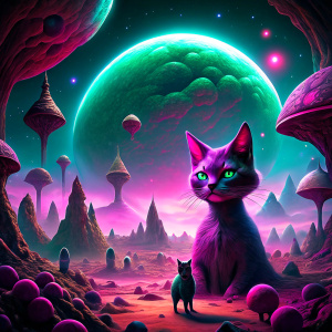 Carla name written in an alien world full of cats