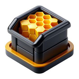 Create a prompt for generating a custom frame with honeycomb cells for beekeeping purposes. The frame serves as a structural component within beehives, providing support for bees to build their honeycombs. Your task is to generate detailed specifications for the frame, including: