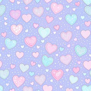 a simple pattern with hearts, boho, cute, flat background, minimalist