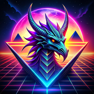 black dragon icon for videogame