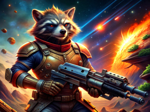 Guardian Of Galaxy, Rocket With Big gun