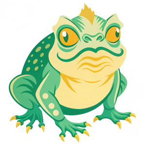 Terror Toad with green tan and pale-yellow palette