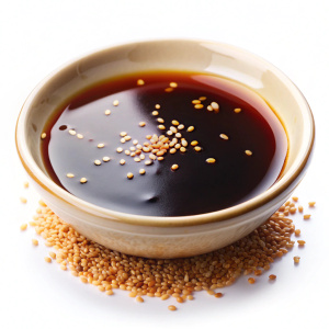 Teriyaki sauce  on white background