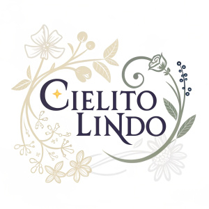 Logo for Cielito Lindo. Elegant font, centered. Simple, clean design. Typography dominant. Minimalist aesthetic.