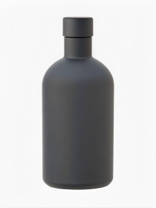 
a black bottle is shown against a white background, behance contest winner, ultrafine detail
