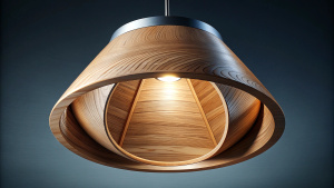 wooden kitchen light