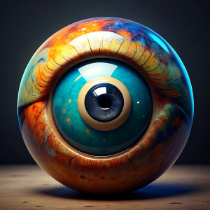 ultra realistic eye shaped billiard ball number12