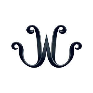 lowercase letter "W" white background  , 