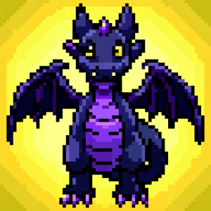 black dragon icon for videogame