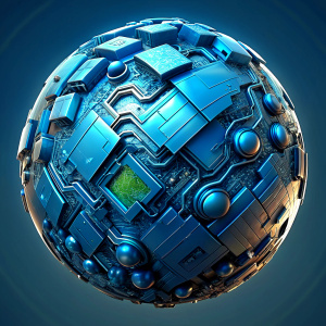 global blue circuit board  background