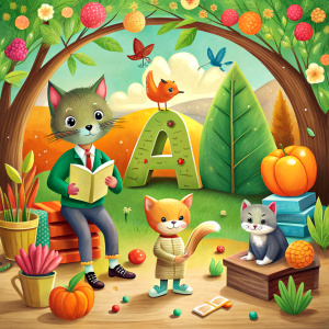 illustration for the alphabet book for children   