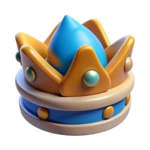 crown with white background, game rpg style